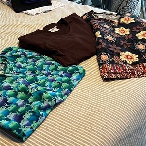 Lot of three scrub tops